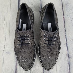 MIISTA LONDON | Adelaide studded suede laceup oxford shoes